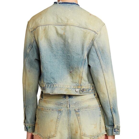 Maison Margiela Vintage Wash Blue Denim Jean Jacket Size 12 New Retails $1245 - Picture 2 of 15
